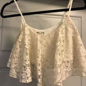 Lace crop tank